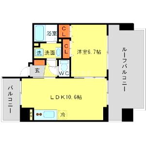 SERENiTE江坂四番館の間取り図