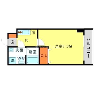 SERENiTE江坂四番館の間取り図
