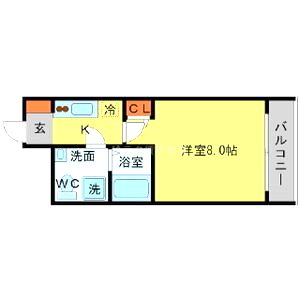 SERENiTE江坂四番館の間取り図
