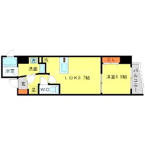 SERENiTE江坂四番館の間取り図