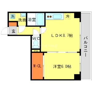 SERENiTE江坂四番館の間取り図