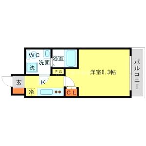 SERENiTE江坂四番館の間取り図