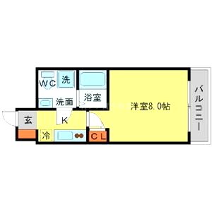 SERENiTE江坂四番館の間取り図