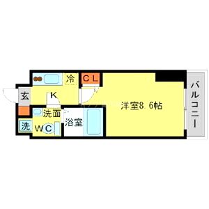 SERENiTE江坂四番館の間取り図
