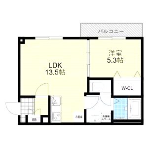 フィユフラッツ豊津グランの間取り図
