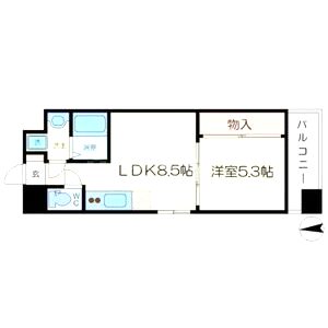 ライブガーデン江坂の間取り図