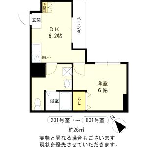 グランドゥール九条の間取り図