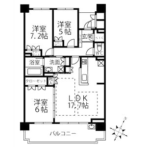 ザ・ライオンズ池田C棟の間取り図