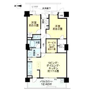 ローレルスクエア尼崎ルネ・ガーデンテラスの間取り図
