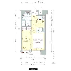 プレサンス新大阪ヴィガの間取り図