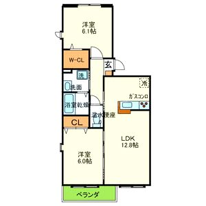 SOUTHERN COURTの間取り図