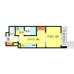 BRAVI南堀江の間取り図