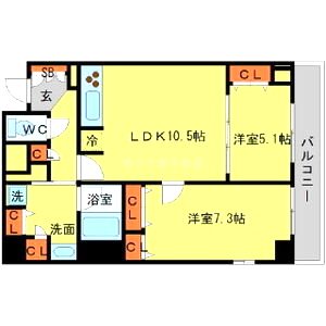 BRAVI南堀江の間取り図