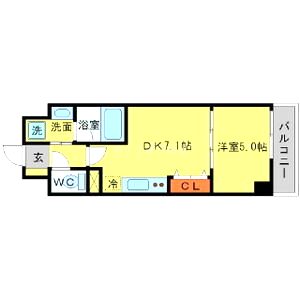 BRAVI南堀江の間取り図