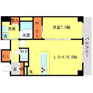 BRAVI南堀江の間取り図