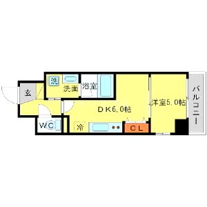 BRAVI南堀江の間取り図