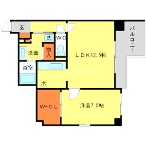 BRAVI南堀江の間取り図