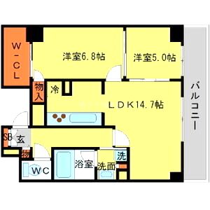 BRAVI南堀江の間取り図