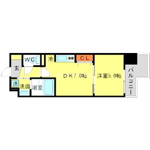 BRAVI南堀江の間取り図