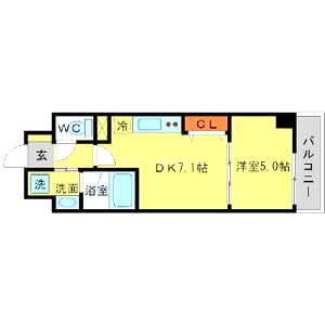 BRAVI南堀江の間取り図