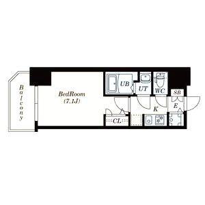S-RESIDENCE福島玉川Deuxの間取り図