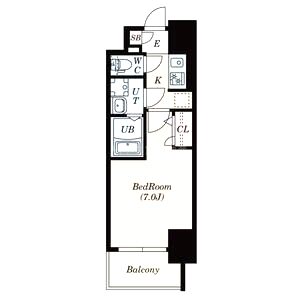 S-RESIDENCE福島玉川Deuxの間取り図