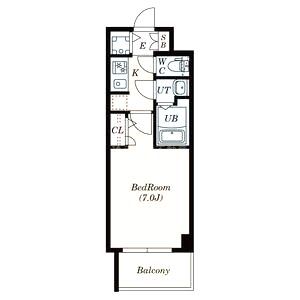S-RESIDENCE福島玉川Deuxの間取り図