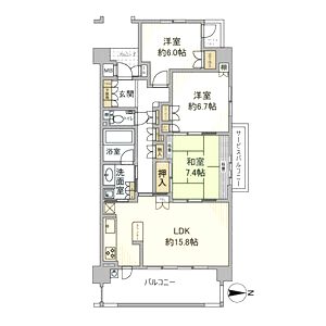 ハイネスクラウズ山科音羽の間取り図