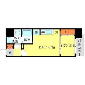 SERENiTE新大阪の間取り図