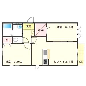 コンフォールいなみのの間取り図