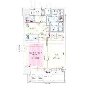 プレサンスKOBEティアラの間取り図