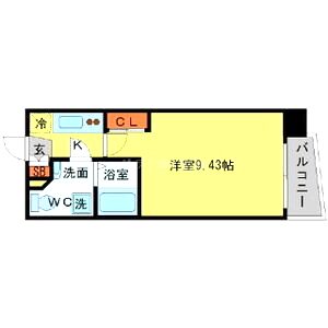 SERENiTE天六西の間取り図