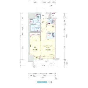 プレサンス梅田東グラッドの間取り図