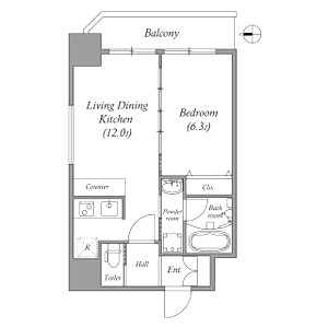 スプランディッド安土町の間取り図