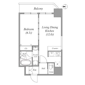 スプランディッド安土町の間取り図