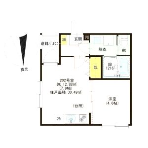 エスポワール林寺の間取り図