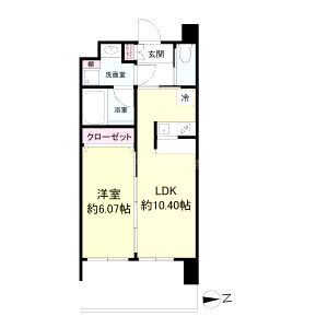Dimus福島の間取り図