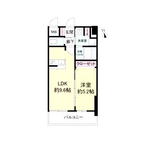 ディームス江坂の間取り図