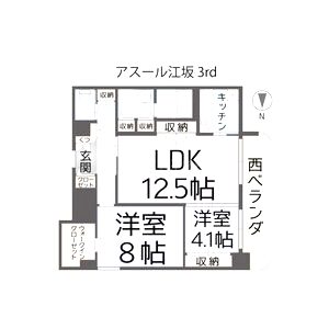 アスール江坂3rdの間取り図