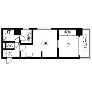 アスール江坂3rdの間取り図