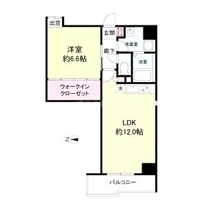 レジディア堺筋本町(旧プライムツリー内久宝寺)の間取り図
