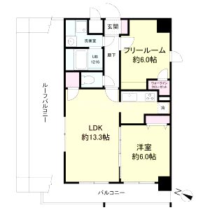 レジディア神戸三宮プレイス(旧コスモリード神戸三宮)の間取り図