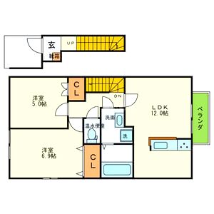 カセヤハウスの間取り図
