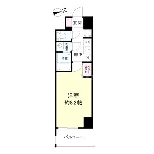 スプランディッド難波WESTの間取り図