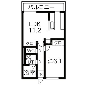 アサヒレジデンスの間取り図