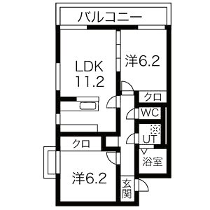 アサヒレジデンスの間取り図