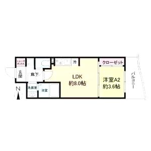 セレニテ北久宝寺の間取り図