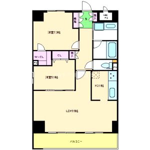 リヴェール綾堀川の間取り図
