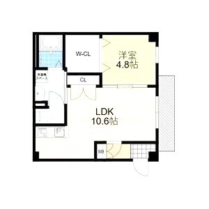 フィユフラッツ豊津リュクスの間取り図