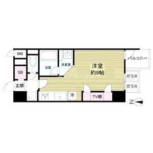 KDX堺筋本町レジデンスの間取り図